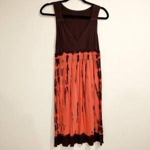 🌼🌼🌼Calvin Klein Jeans brown/orange midi dress